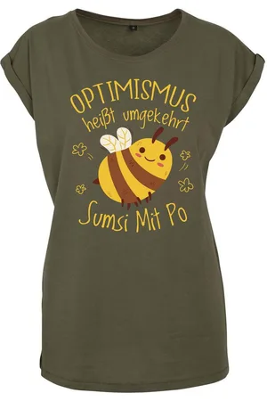 Youth Designz Print-Shirt "Optimismus Sumsi Mit Po" Damen T-Shirt Statement Geschenk Motiv mit lustigem Aufdruck für Frauen - Verkäufer: EmDa Trading GmbH