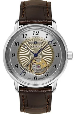 Zeppelin Automatikuhr Friedrichshafen Lady Open Heart 8567-5, Armbanduhr, Damenuhr, Made in Germany, Mechanische Uhr, analog