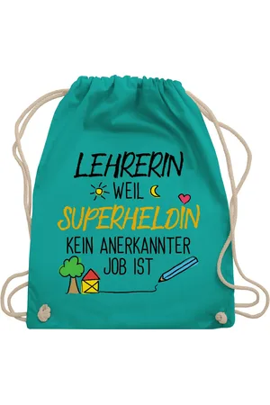 Shirtracer Turnbeutel Lehrerin weil Superheldin kein anerkannter Job ist I Geschenk Lehrerin, Lehrerin - Verkäufer: