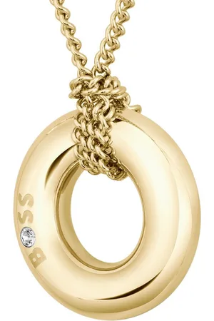 HUGO BOSS Kette mit Anhänger LIVE, Kreis, 1580683, 1580684, mit Preciosa Crystal