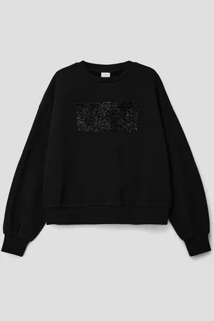 QS by s.Oliver Sweatshirt Sweatshirt mit Frontprint Pailletten - Verkäufer: