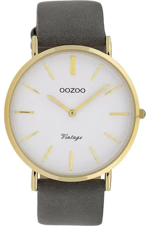 Oozoo Quarzuhr Damen Armbanduhr Ultra Slim Leder, (Analoguhr), Damenuhr rund, groß (ca. 40mm) Lederarmband, Fashion-Style - Verkäufer: Fit4Style Silberschmuck - IMPPAC