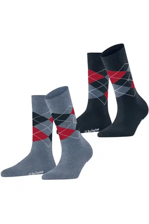 Burlington Socken Everyday Argyle (2-Paar) aus weicher gekämmter Baumwolle - Verkäufer: FALKE