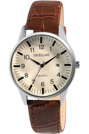 Excellanc Quarzuhr 2900268 Herrenuhr mit Band aus Lederimitat, schwarz - Verkäufer: Shaghafi GmbH