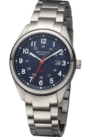 Regent Solaruhr Herren Solaruhr Analog, (Solaruhr), Herren Solaruhr rund, extra groß (ca. 40mm), Metallarmband - Verkäufer: Fit4Style Silberschmuck - IMPPAC