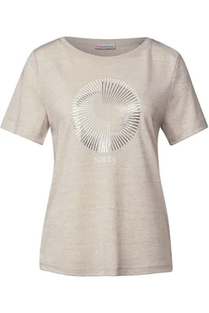 Street one Langarmshirt – Leichtes Kurzarmshirt mit Rundhalsausschnitt und Schimmerndem Print - Verkäufer: Schneider Fashion Store