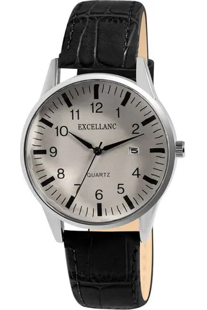 Excellanc Quarzuhr 2900268 Herrenuhr mit Band aus Lederimitat, schwarz - Verkäufer: Shaghafi GmbH