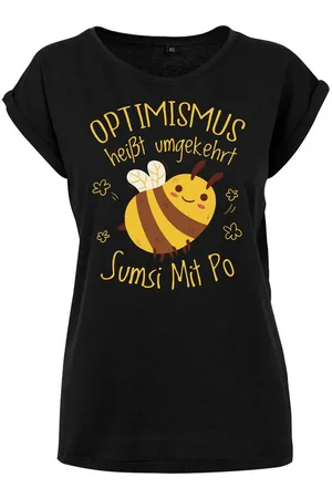 Youth Designz Print-Shirt "Optimismus Sumsi Mit Po" Damen T-Shirt Statement Geschenk Motiv mit lustigem Aufdruck für Frauen - Verkäufer: EmDa Trading GmbH
