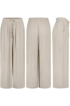 Eight2Nine Chinos Damen Luftige Sommerhose Freizeit Weit geschnitten Stoffhose Musselin - Verkäufer: fashion-victim-style