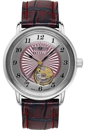 Zeppelin Automatikuhr Friedrichshafen Lady Open Heart 8569-5, Armbanduhr, Damenuhr, Made in Germany, Mechanische Uhr, analog