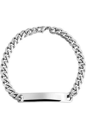 Akzent Edelstahlarmband Rokas Panzerarmband, Gravurplatte, , 21 cm (Einzeln) - Verkäufer: Shaghafi GmbH