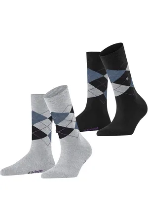 Burlington Socken Everyday Argyle (2-Paar) aus weicher gekämmter Baumwolle - Verkäufer: FALKE