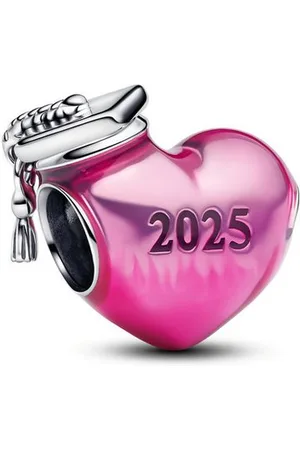 PANDORA Charm-Einhänger Charm Abschluss Herz 2025 Rosa Emaille Silber 793788C01 - Verkäufer: Karat24