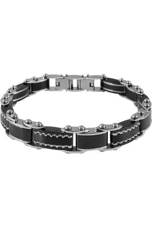 Akzent Armband Bjarne "Bjarne" Edelstahl Armband, 21 cm + 1 cm, mit schwarzen (Einzeln) - Verkäufer: Shaghafi GmbH