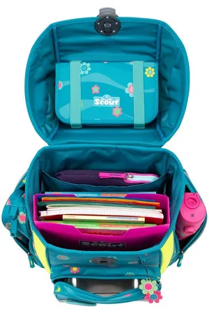 Scout Schulranzen Genius DIN - Schulranzen Set 4 tlg. mit Turnbeutel (Little Flowers) - Verkäufer: Markenkoffer