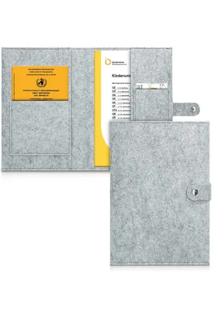kwmobile Etui Hülle für das deutsche Untersuchungsheft aus Filz, U-Heft Hülle und Impfpass Hülle mit extra Fächern - Cover in - Verkäufer: SellerX Commerce