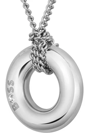 HUGO BOSS Kette mit Anhänger LIVE, Kreis, 1580683, 1580684, mit Preciosa Crystal