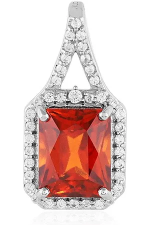 Cavill Anhänger Set Indischer Hessonit Granat 9K Weißgold Anhänger, 4,37ct (1-tlg) - Verkäufer: Juwelo Deutschland GmbH