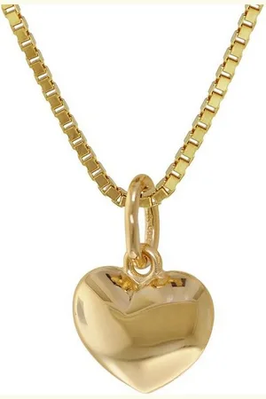 trendor Kette mit Anhänger Herz-Anhänger Gold 585 mit vergoldeter Silberkette - Verkäufer: uhrcenter