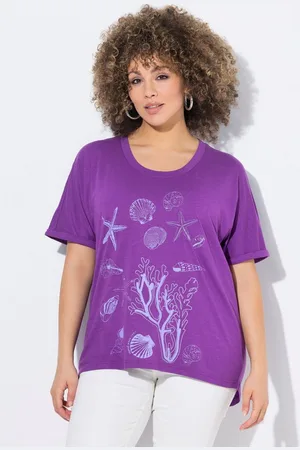 Ulla Popken T-Shirt T-Shirt Meerestiere Oversized Rundhals Halbarm - Verkäufer: Popken Fashion Group