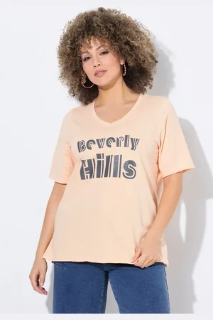 Ulla Popken T-Shirt T-Shirt Beverly Hills Classic V-Ausschnitt Halbarm - Verkäufer: Popken Fashion Group