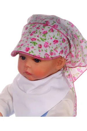 La Bortini Kopftuch Baby und Kinder Sommer Mütze Bandana Tuch mit Blumen, leicht, gemustert, Universelle Größe dank Bindebändern - Verkäufer: A&O Baby-und Kindermoden