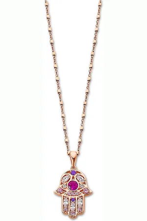 Lotus Silberkette Halskette Hand der Fatima (Halskette), Halskette Hand der Fatima 42cm, 925 Sterling Silber, Farbe: , weiß - Verkäufer: Fit4Style Silberschmuck - IMPPAC