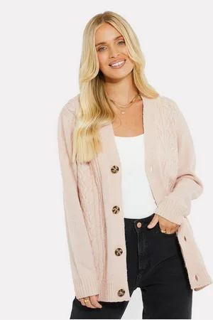Threadbare Strickjacke THB Tanzanite Cable Button Up Cardigan Black (1-tlg) mit Knöpfen - Verkäufer: onQuality