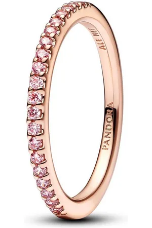 PANDORA Fingerring Funkelnder Band-Ring 182999C01-52 rosévergoldet/pink - Verkäufer: Juwelier SCHWAHN