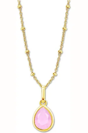 Lotus Silberkette Halskette Zirkoniastein (Halskette), Halskette Zirkoniastein 42cm, 925 Sterling Silber, Farbe: gold, rosa - Verkäufer: Fit4Style Silberschmuck - IMPPAC
