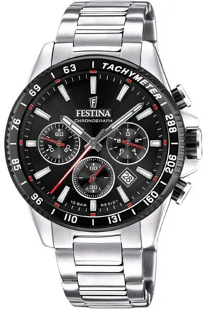 Festina Chronograph Armbanduhr F20560/6 Edelstahl Silber/schwarz - Verkäufer: Juwelier SCHWAHN