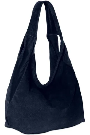 CASPAR Schultertasche Große Damen Ledertasche Hobo Bag - PREMIUM LINE - Modell No.618, samtig weich, angenehmer Tragekomfort, 100% italienisches Veloursleder - Verkäufer: & SIKORA