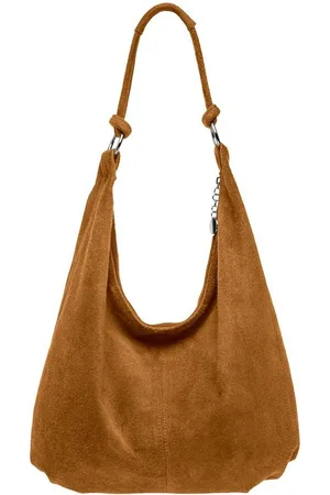 CASPAR Schultertasche Damen Vintage Leder Tasche Hobo Bag - CLASSIC LINE - Modell No.617, 100% italienisches Veloursleder, samtig weich, angenehmer Tragekomfort - Verkäufer: & SIKORA