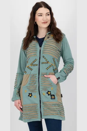 DEPROC-Active Fleecejacke Patchwork NUNAVUT LONG WMN auch in Großen Größen erhältlich