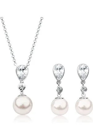 Nenalina Schmuckset Synthetische Perle Zirkonia 925 Silber - Verkäufer: JULIE & GRACE GmbH