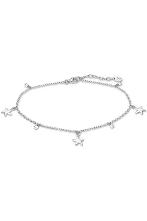 Lotus Fußkette mit Anhänger Seesterne 925 Silber, Armband Seesterne ca. 23cm, 925 Sterling Silber, Farbe: silber - Verkäufer: Fit4Style Silberschmuck - IMPPAC