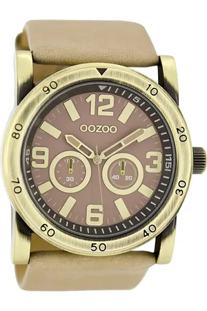 Oozoo Quarzuhr Herren Uhr Luxus matt Leder, (Analoguhr), Herrenuhr rund, extra groß (ca. 47mm) Lederarmband, Luxus-Style - Verkäufer: Fit4Style Silberschmuck - IMPPAC