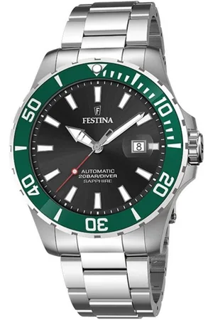 Festina Chronograph Herren Armbanduhr F20531/2 Edelstahl Silber grün - Verkäufer: Juwelier SCHWAHN