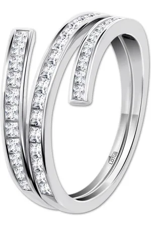 Lotus Silberring Ring Zirkoniastein 925 (Fingerring), Ring Zirkoniastein 925 Sterling Silber, Farbe: silber, weiß - Verkäufer: Fit4Style Silberschmuck - IMPPAC