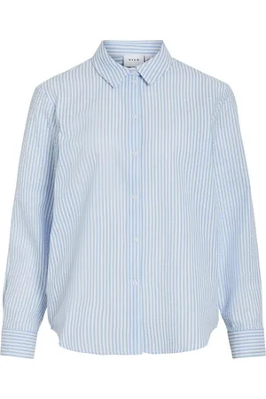 VILA Blusenshirt Gestreiftes Modell mit Kragen und langen Ärmeln VICORALINA STRIPE L/S SHIRT/LN - Verkäufer: ARIZONAS