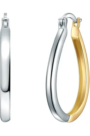 Rafaela Donata Paar Creolen silber/gelbgold, aus Sterling Silber - Verkäufer: Juvalia