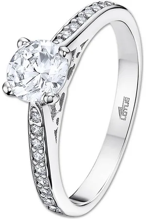 Lotus Silberring Ring 925 Silber Lotus (Fingerring), Ring Zirkoniastein 925 Sterling Silber, Farbe: silber, weiß - Verkäufer: Fit4Style Silberschmuck - IMPPAC
