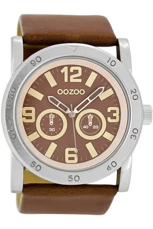 Oozoo Quarzuhr Herren Uhr Luxus matt Leder, (Analoguhr), Herrenuhr rund, extra groß (ca. 47mm) Lederarmband, Luxus-Style - Verkäufer: Fit4Style Silberschmuck - IMPPAC