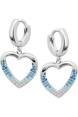 Lotus Paar Ohrhänger Herz 925 Silber Lotus (Ohrhänger), Ohrklemme Herz 925 Sterling Silber, Farbe: silber, blau - Verkäufer: Fit4Style Silberschmuck - IMPPAC
