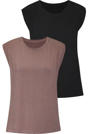 Lascana Shirttop mit Schulterraffung aus weichem Viskose-Stretch