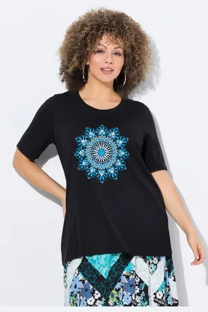 Ulla Popken T-Shirt T-Shirt Mandala A-Linie Rundhals Halbarm - Verkäufer: Popken Fashion Group