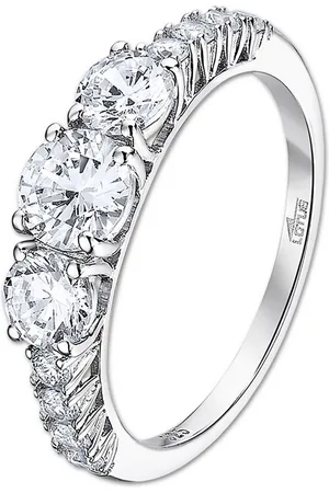 Lotus Silberring Ring 925 Silber Lotus (Fingerring), Ring Zirkoniastein 925 Sterling Silber, Farbe: silber, weiß - Verkäufer: Fit4Style Silberschmuck - IMPPAC