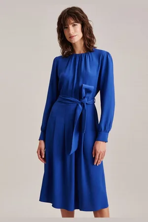 Seidensticker Sommerkleid Schwarze Rose 3/4-Arm Rundhals Uni