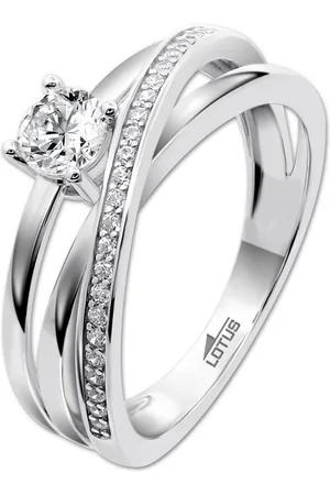 Lotus Silberring Ring Zirkoniastein 925 (Fingerring), Ring Zirkoniastein 925 Sterling Silber, Farbe: silber - Verkäufer: Fit4Style Silberschmuck - IMPPAC
