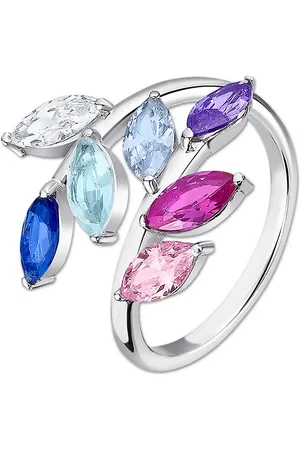 Lotus Silberring Ring Zirkoniastein 925 (Fingerring), Ring Zirkoniastein 925 Sterling Silber, Farbe: weiß, aquamarin - Verkäufer: Fit4Style Silberschmuck - IMPPAC